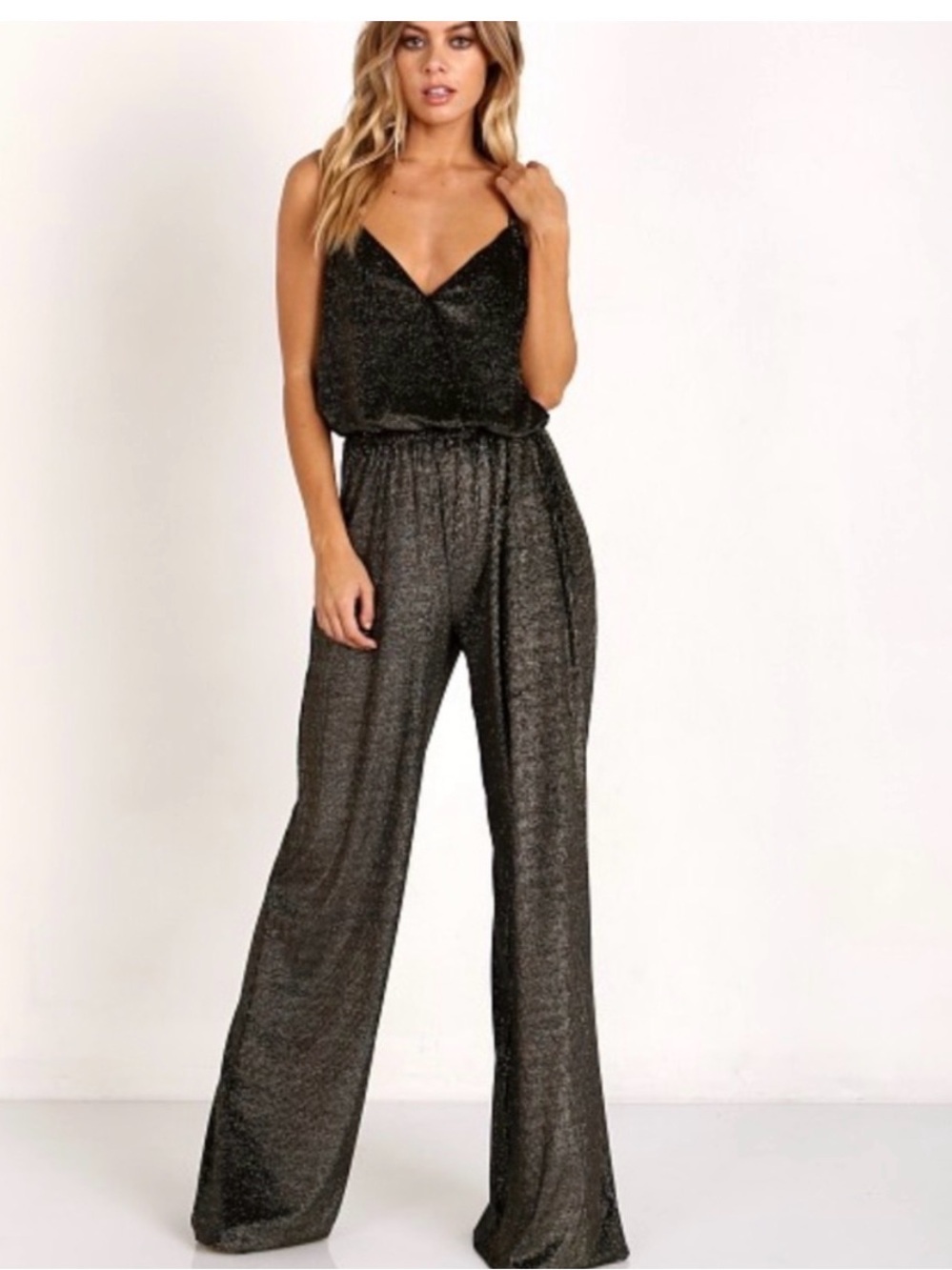 Show Me Your MuMu Jagger metallic Wide-Leg Jumpsuit